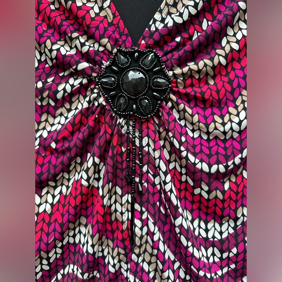 *FINAL PRICE* Notations Magenta And Black Swirl Top - Picture 2 of 7